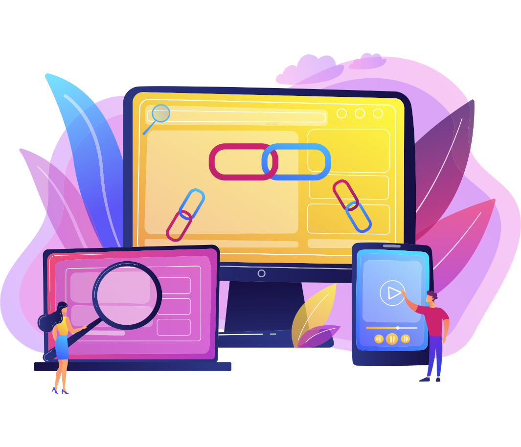 link-building-concept-vector-illustration